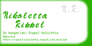 nikoletta rippel business card